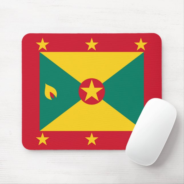 Tapis De Souris Drapeau de la Grenade (Avec souris)
