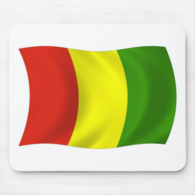 Tapis de souris Drapeau de la Guinée (Devant)