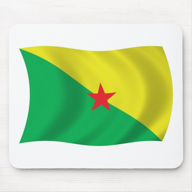 Tapis de souris Drapeau de la Guyane française (Devant)
