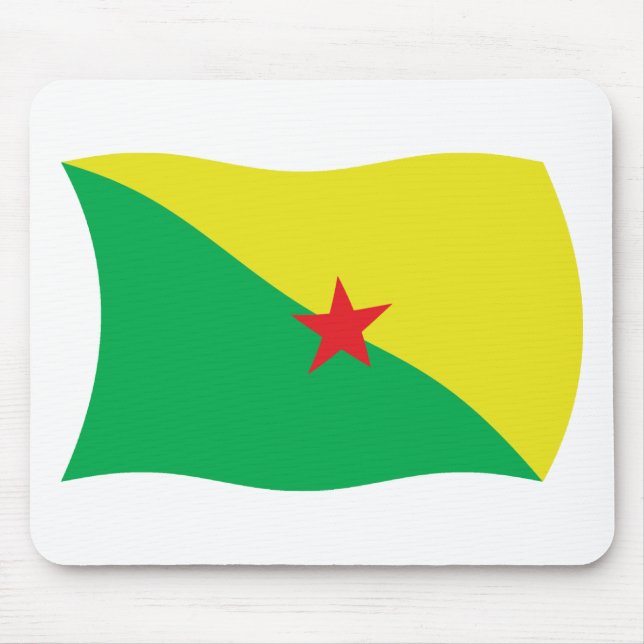 Tapis de souris Drapeau de la Guyane française (Devant)