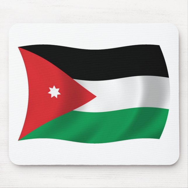 Tapis de souris Drapeau de la Jordanie (Devant)