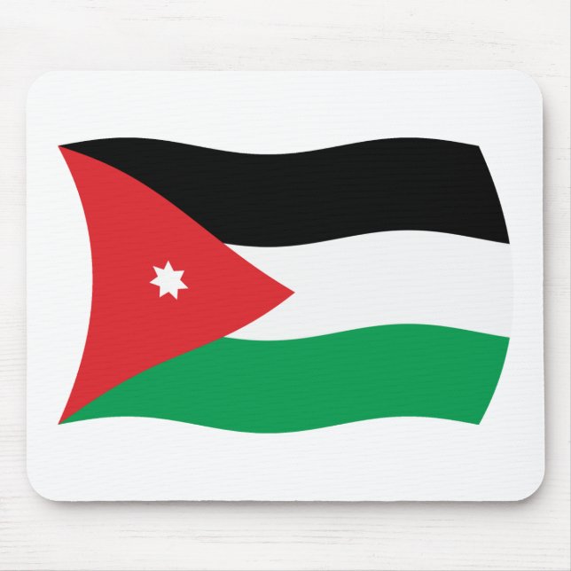 Tapis de souris Drapeau de la Jordanie (Devant)
