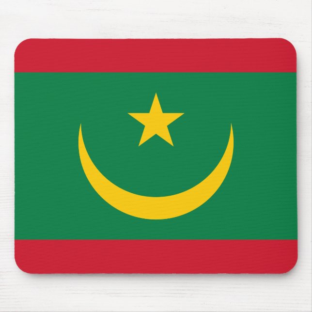 Tapis De Souris Drapeau de la Mauritanie (Devant)