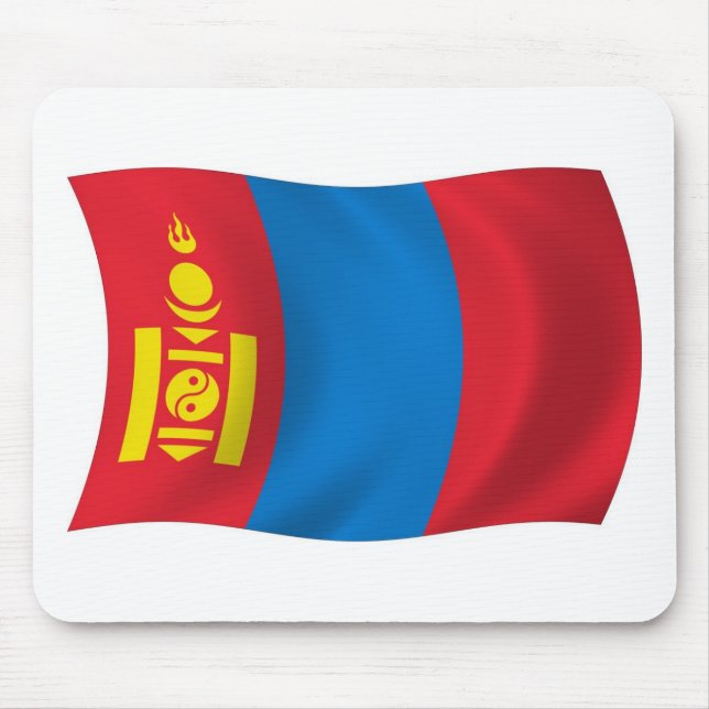 Tapis de souris Drapeau de la Mongolie (Devant)