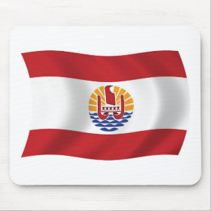 Tapis de souris Drapeau de la Polynésie française