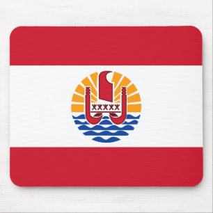Tapis De Souris Drapeau de la Polynésie française Mousepad