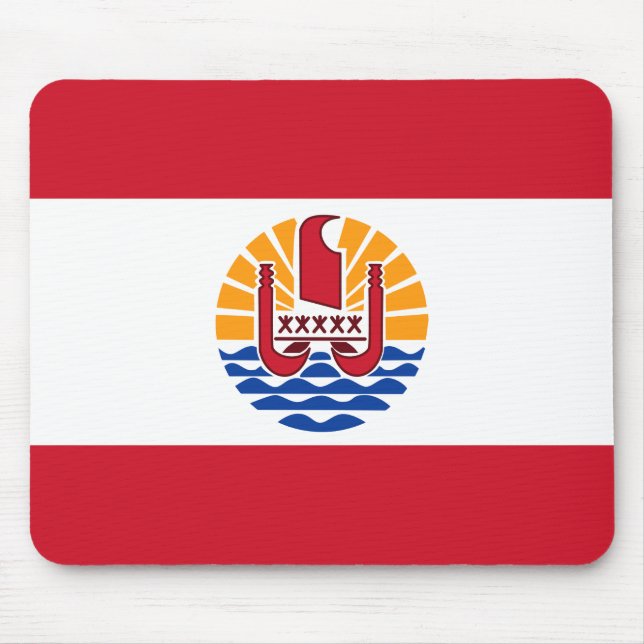 Tapis De Souris Drapeau de la Polynésie française Mousepad (Devant)