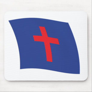 Tapis de souris Drapeau de la religion chrétienne