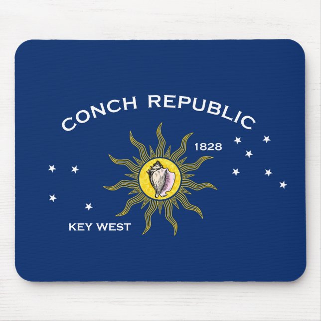 Tapis De Souris Drapeau de la République de Conch, Drapeau de Key  (Devant)