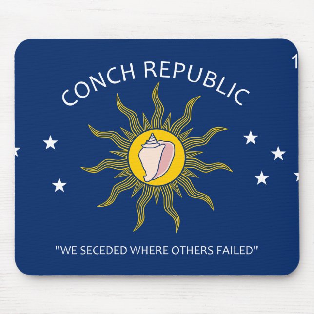 Tapis De Souris Drapeau de la République de conque (Devant)