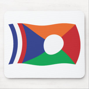 Tapis de souris Drapeau de la Réunion