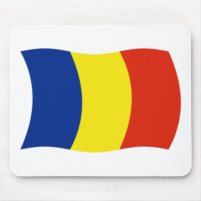 Tapis de souris Drapeau de la Roumanie (Devant)