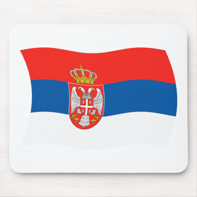 Tapis de souris Drapeau de la Serbie (Devant)