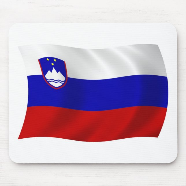 Tapis de souris Drapeau de la Slovénie (Devant)