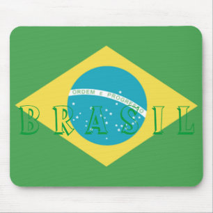 Tapis De Souris Drapeau de la souris brésilienne