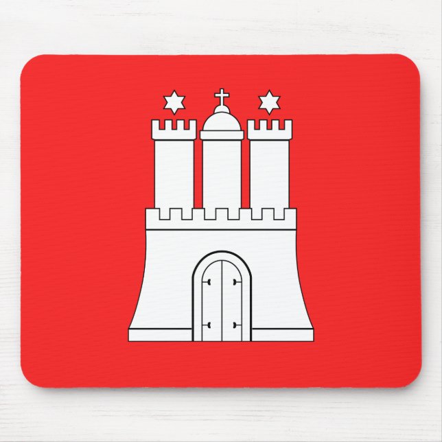 Tapis De Souris Drapeau de la souris de Hambourg (Devant)