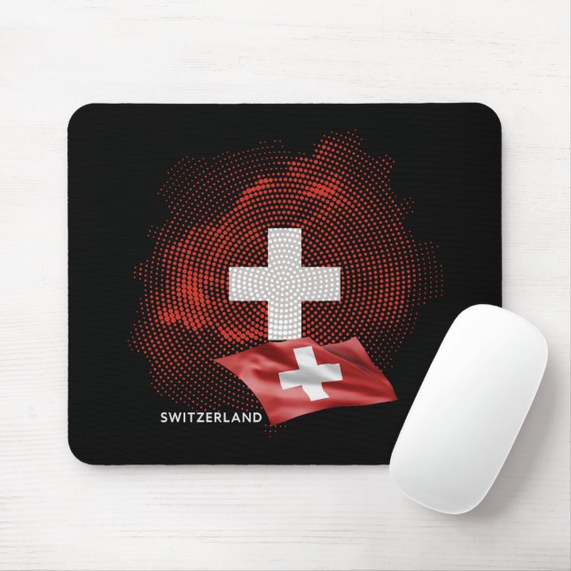 Tapis De Souris Drapeau de la Suisse (Avec souris)