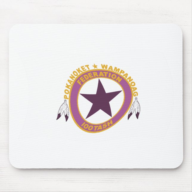 Tapis De Souris Drapeau de la tribu Wampanoag Mousepad (Devant)