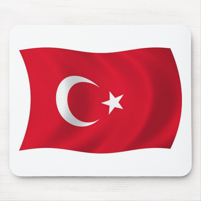 Tapis de souris Drapeau de la Turquie (Devant)