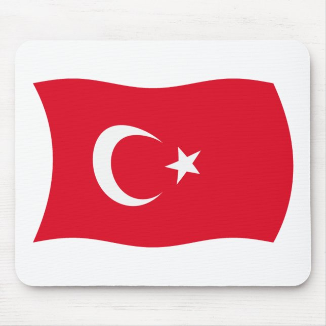 Tapis de souris Drapeau de la Turquie (Devant)