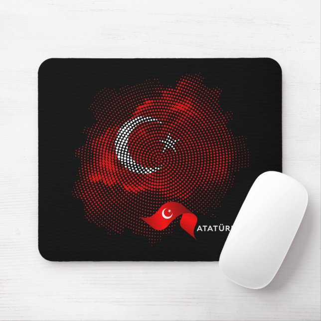 Tapis De Souris Drapeau de la Turquie (Avec souris)