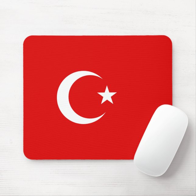 Tapis De Souris Drapeau de la Turquie (Avec souris)