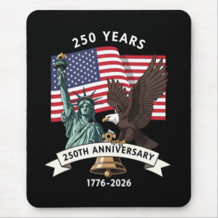 Tapis De Souris Drapeau de l'aigle de la statue de la liberté pour