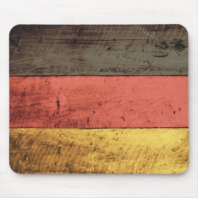 Tapis De Souris Drapeau de l'Allemagne en bois (Devant)