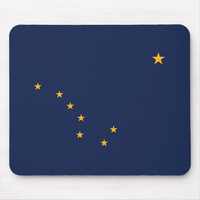 Tapis de souris Drapeau de l'État d'Alaska (Devant)