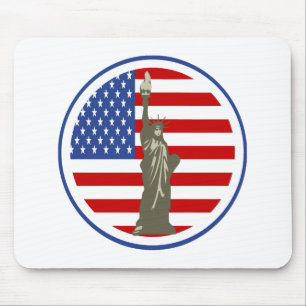 Tapis De Souris Drapeau de l'état de liberté aux États-Unis