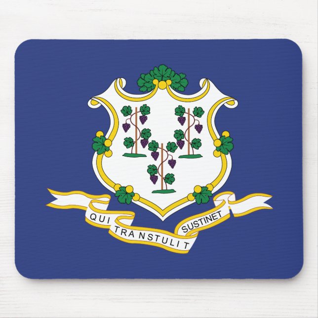 Tapis De Souris Drapeau de l'État du Connecticut (Devant)