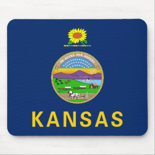 Tapis De Souris Drapeau de l'État du Kansas