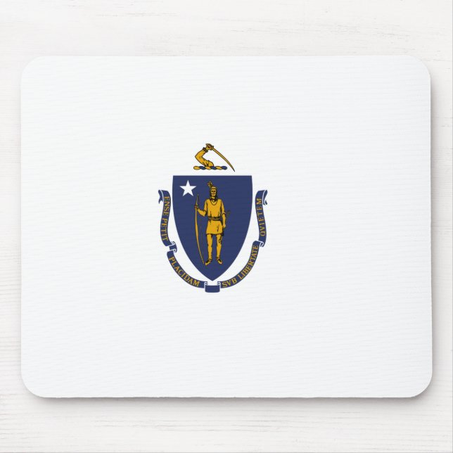 Tapis De Souris Drapeau de l'État du Massachusetts (Devant)