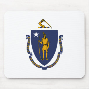 Tapis De Souris Drapeau de l'État du Massachusetts