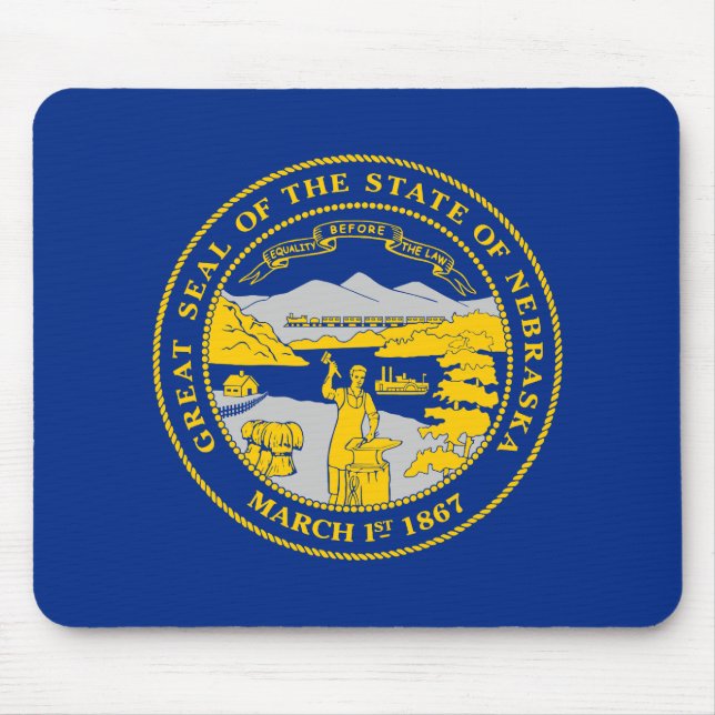 Tapis De Souris Drapeau de l'État du Nebraska (Devant)