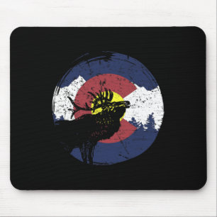 Tapis De Souris Drapeau de l'État Rétro Colorado Montagnes Rocheus