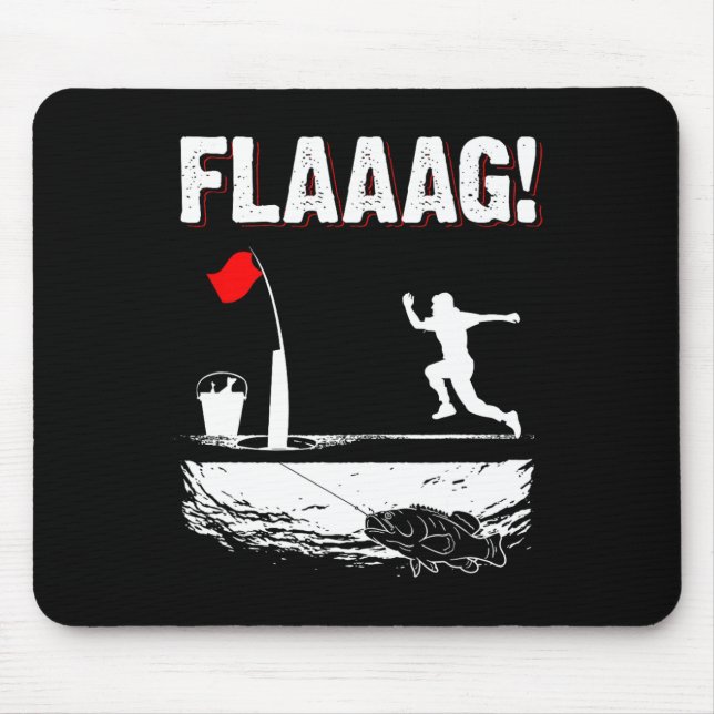 Tapis De Souris Drapeau de levage pour pêche sur glace pour pêche  (Devant)