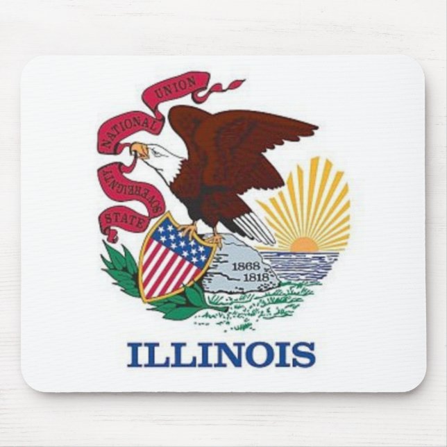 Tapis De Souris Drapeau de l'Illinois (Devant)