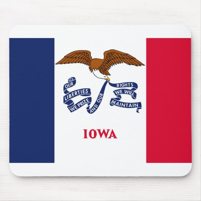Tapis De Souris Drapeau de l'Iowa (Devant)