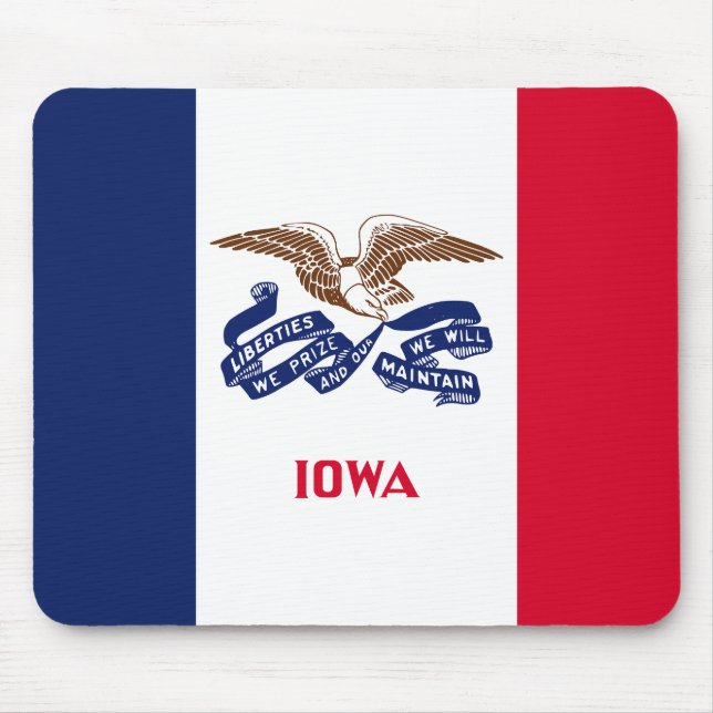 Tapis De Souris Drapeau de l'Iowa (Devant)