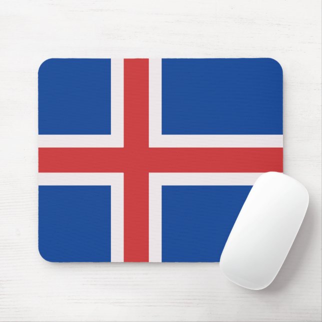 Tapis De Souris Drapeau de l'Islande (Avec souris)