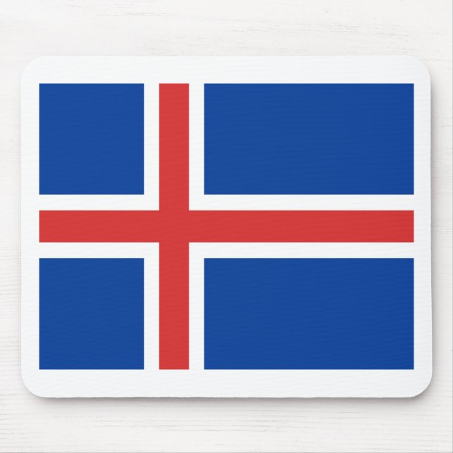 Tapis De Souris Drapeau de l'Islande (Devant)