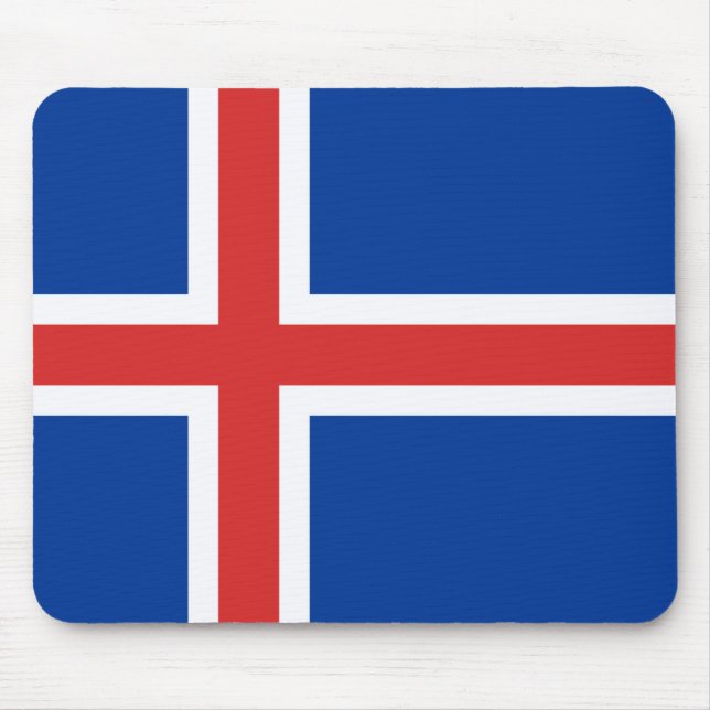 Tapis De Souris Drapeau de l'Islande (Devant)