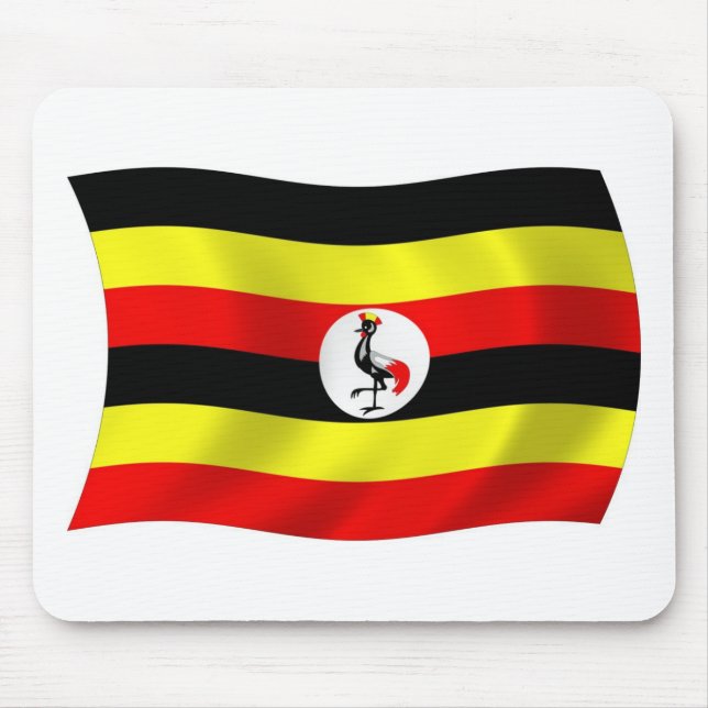 Tapis de souris Drapeau de l'Ouganda (Devant)