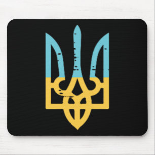 Tapis De Souris Drapeau de l'Ukraine Trident de poche femmes blaso