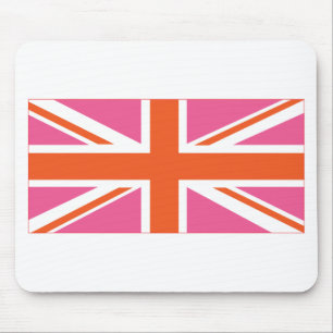 Tapis De Souris Drapeau de l'Union rose et orange