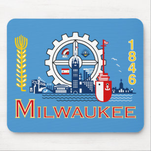 Tapis De Souris Drapeau de Milwaukee, le Wisconsin