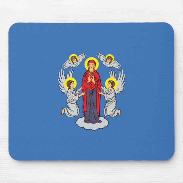 Tapis De Souris Drapeau de Minsk (Bélarus) (Devant)