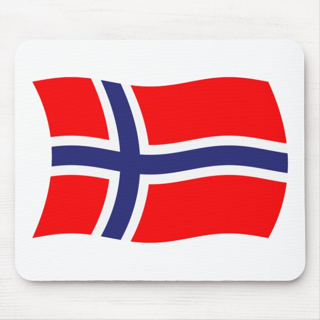 Tapis de souris Drapeau de Norvège (Devant)