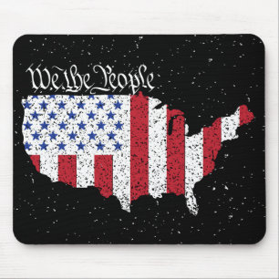 Tapis De Souris Drapeau de Paix Américain Nous le Peuple America S